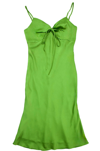 Ribbon Satin Midi Dress