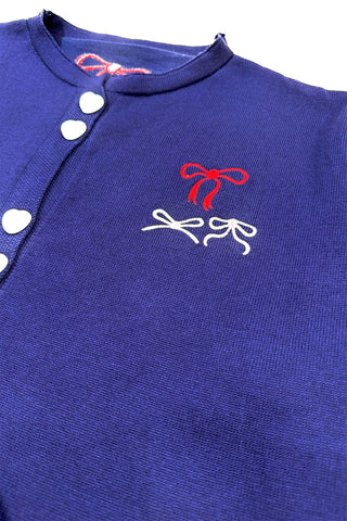 Bow Embroidery Cardigan