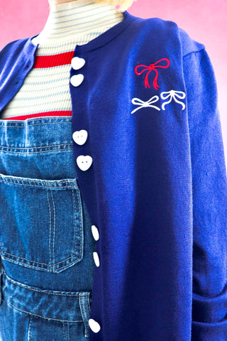 Bow Embroidery Cardigan