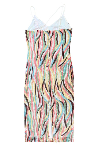 Sequin Multicolor Midi Dress