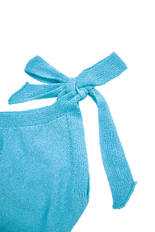 One shoulder bow crop top