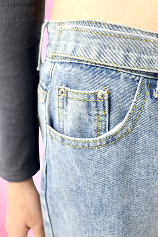 Big Ribbon Straight Jeans