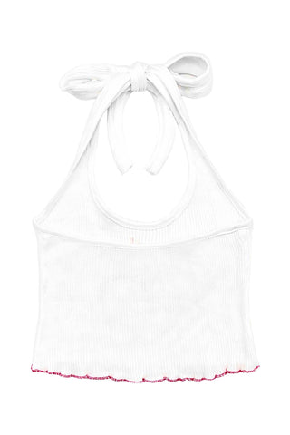 Rabbit Statement Halter Crop Top