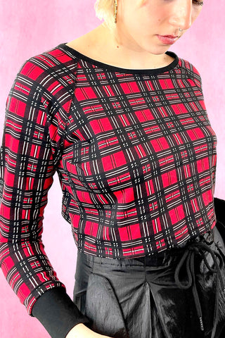 Plaid Pattern Crop Top