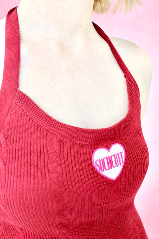 Halterneck Heart Motif mini Dress