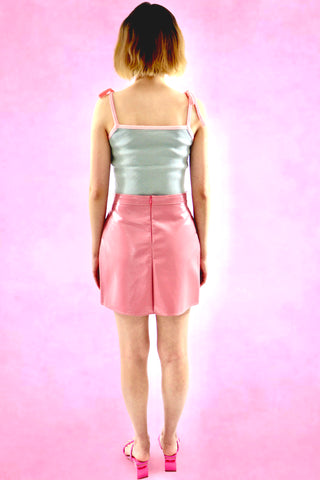 Patent mini Skirt
