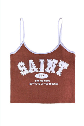 Saint Text Crop Top