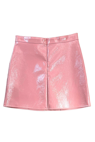 Patent mini Skirt
