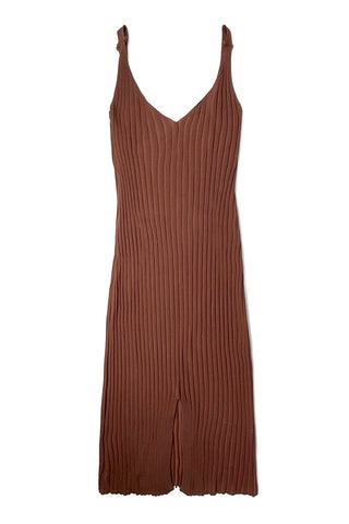 Wide Open Neck Line Knit Dress