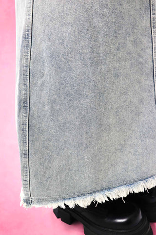 Maxi triangle Denim Skirt