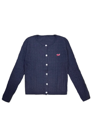Cherry Cable Knit Cardigan