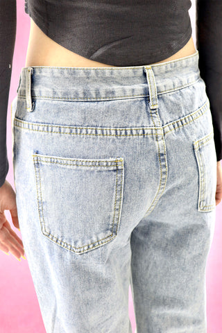 Big Ribbon Straight Jeans