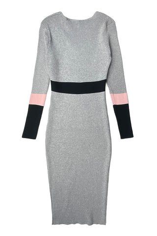 V-Neck Rib Dress