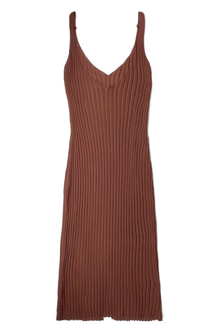 Wide Open Neck Line Knit Dress