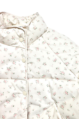 Floral Raglan sleeve puffer jackets