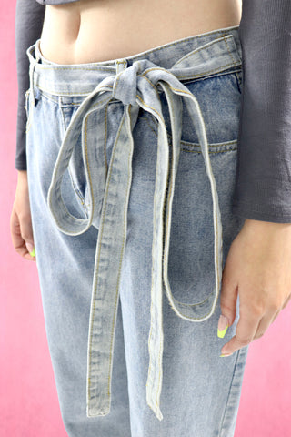 Big Ribbon Straight Jeans