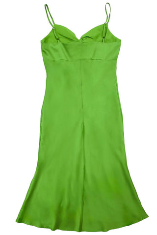 Ribbon Satin Midi Dress