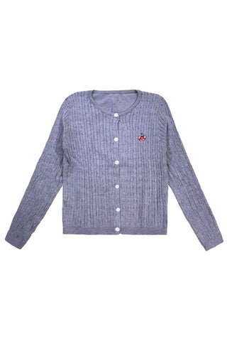 Cherry Cable Knit Cardigan