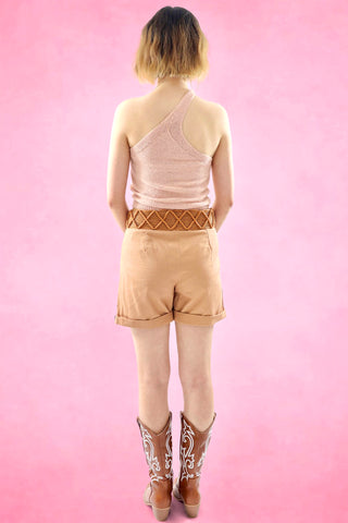 One shoulder bow crop top
