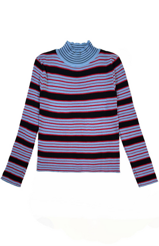 Multi striped rib knit top