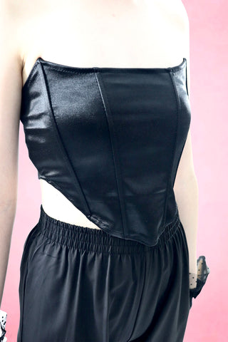 Shiny Corset Crop top