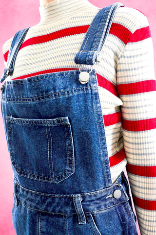 Denim skirt overall