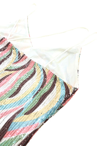 Sequin Multicolor Midi Dress