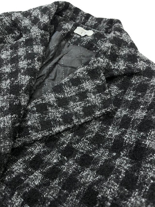 Checkered Double-Breasted Jacket