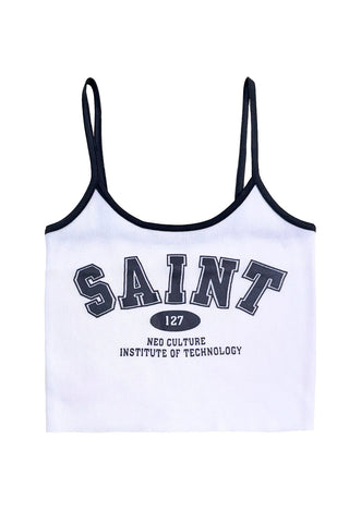 Saint Text Crop Top