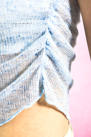 Butterfly sheer crop top