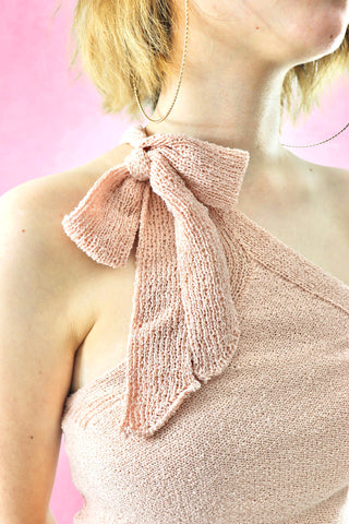 One shoulder bow crop top