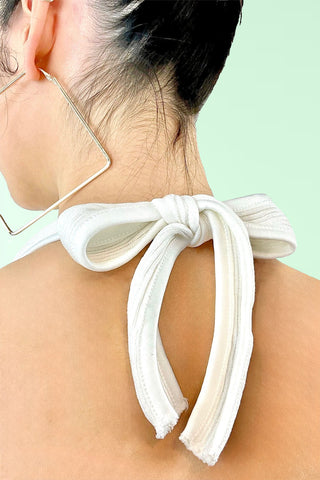 Rabbit Statement Halter Crop Top