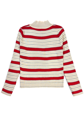 Multi striped rib knit top
