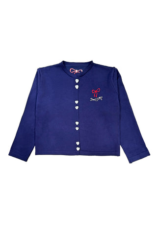 Bow Embroidery Cardigan