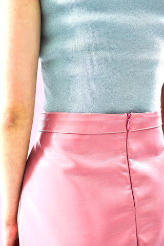 Patent mini Skirt