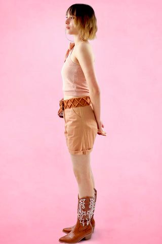 One shoulder bow crop top