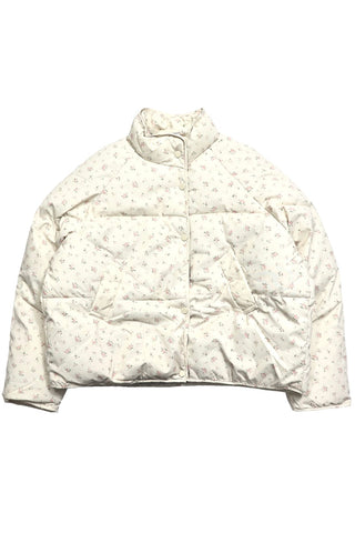 Floral Raglan sleeve puffer jackets