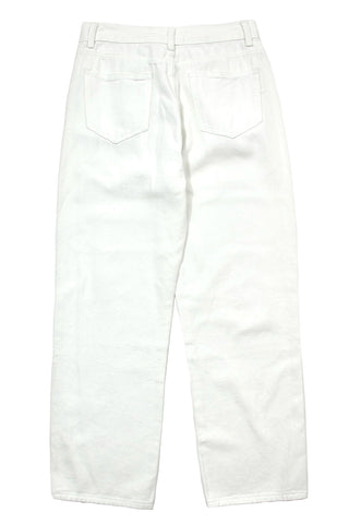 White long denim pants