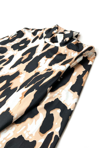 Leopard Deep Slit Dress
