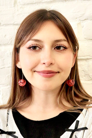 glass Cherry dangle Earrings