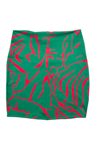 Retro Printed Mini Skirt