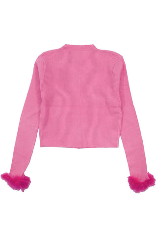 Feather trim Cardigan