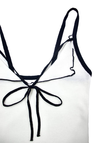 V-Neck Bow Crop Top