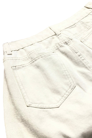 White denim jorts