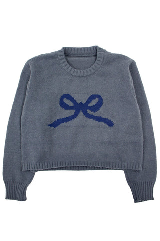 Ribbon knitted Crop Sweater