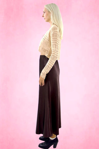 Open work Tie-Front crochet Knit Cardigan