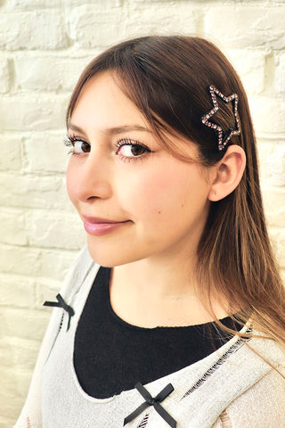 Rhinestoned star shaped Hairclip