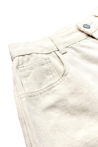 White denim jorts