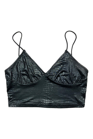 Crocodile Pattern Crop Top