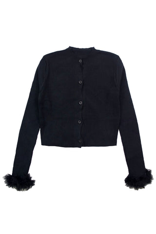 Feather trim Cardigan